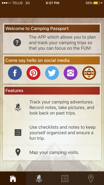 A new app for campers is called Camping Passport!