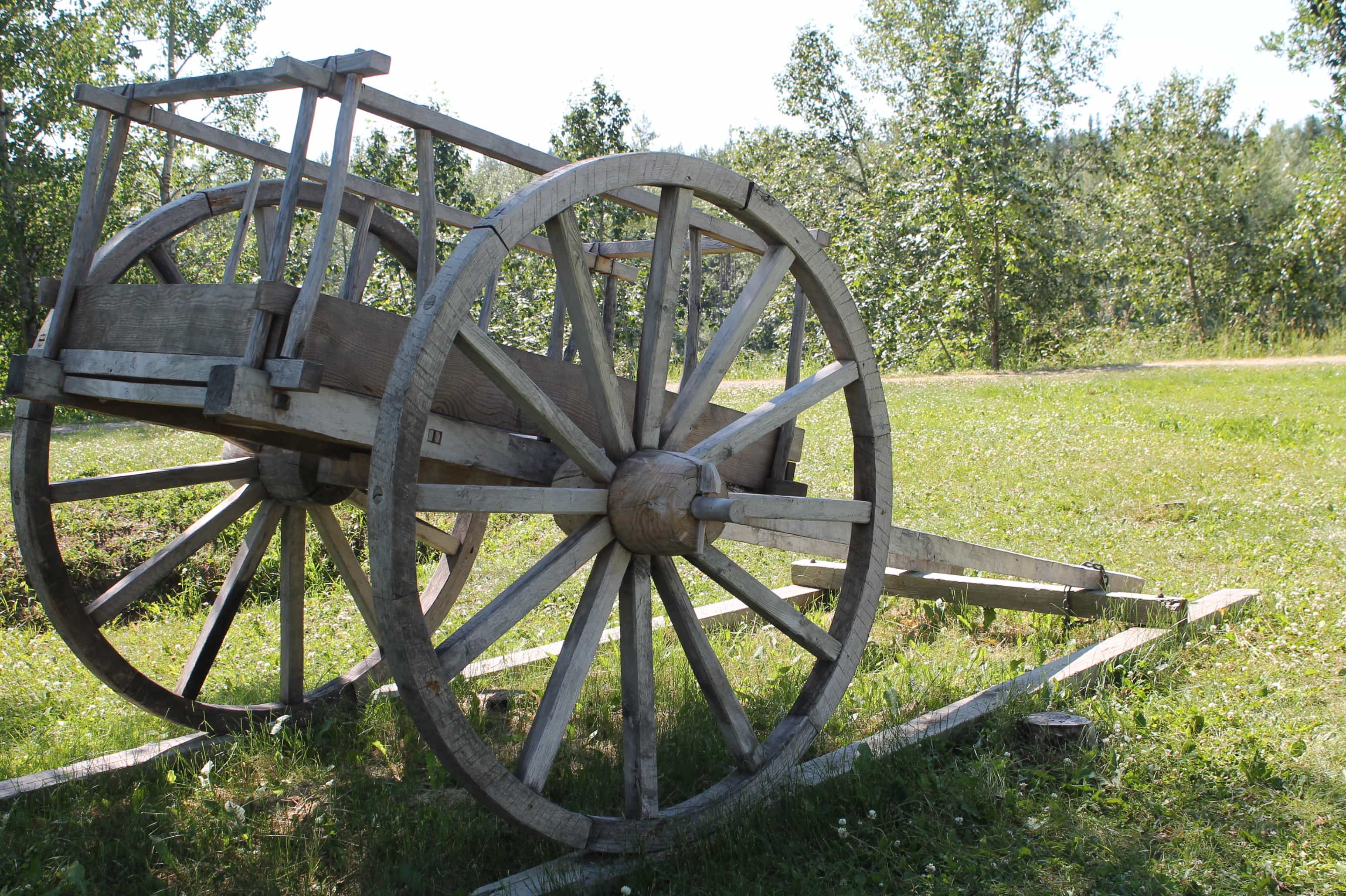Red river cart at Rocky Mountain House National Historic Park
