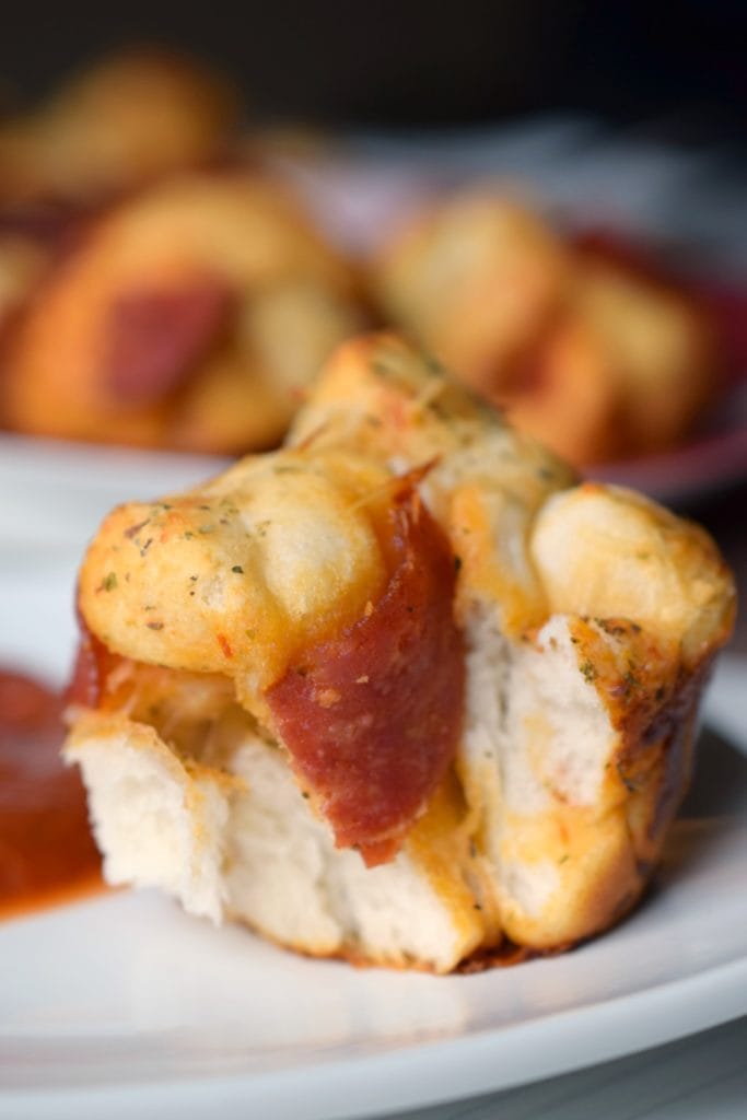 Home made pizza poppers