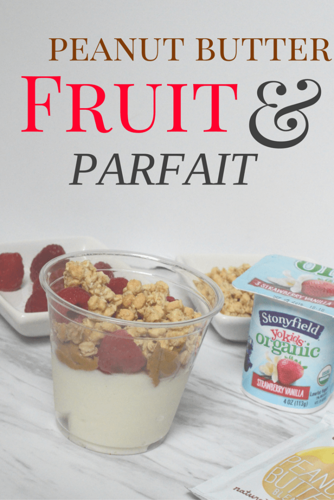 Peanut butter and fruit parfait