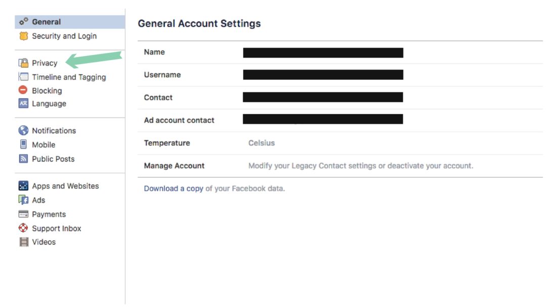 How do I make my Facebook profile private?