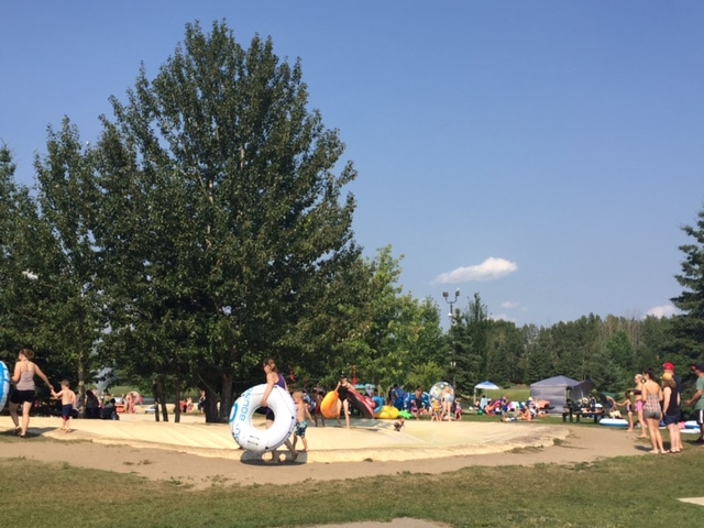 Tube run at Whitecourt Rotary Park River Slide