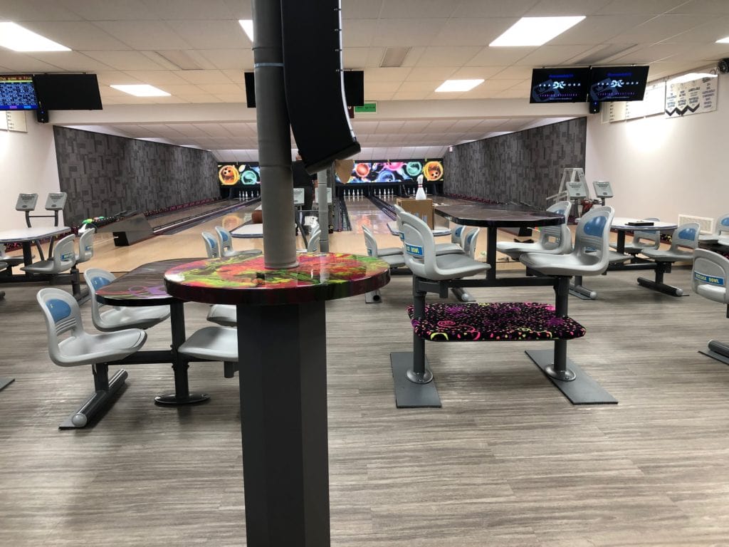 Sitting area at Westlock Bowl