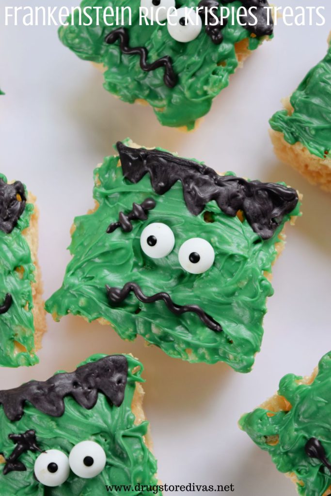 Frankenstein Rice Krispies treats