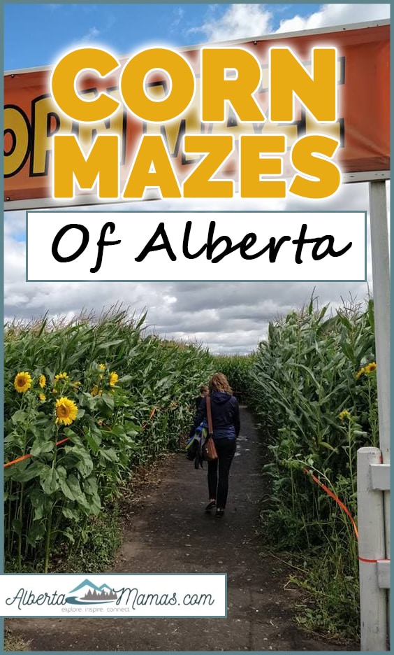 Pinterest graphic: Corn Mazes of Alberta