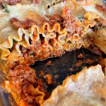 Lasagna roll ups in the pan