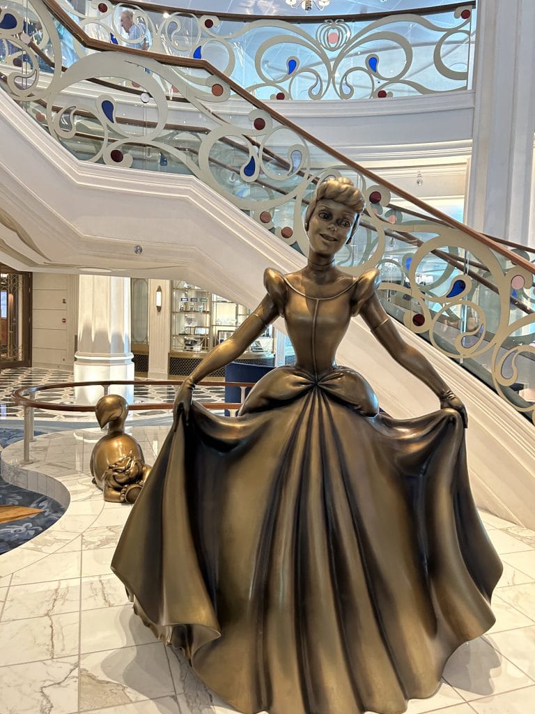 Cinderella statue on Disney Cruise