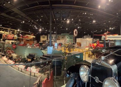 Main gallery from the end of the Great Hall at Reynolds-Alberta Museum