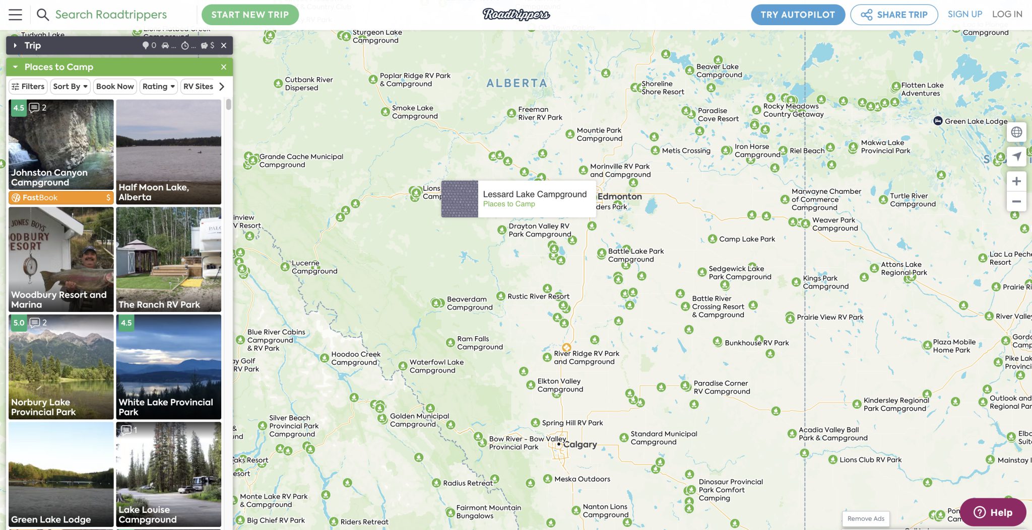 Best Sites to Find Campgrounds in Alberta