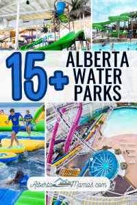 Pinterest image for 15+ Alberta water parks.